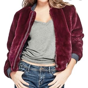 Guess faux fur bomber
